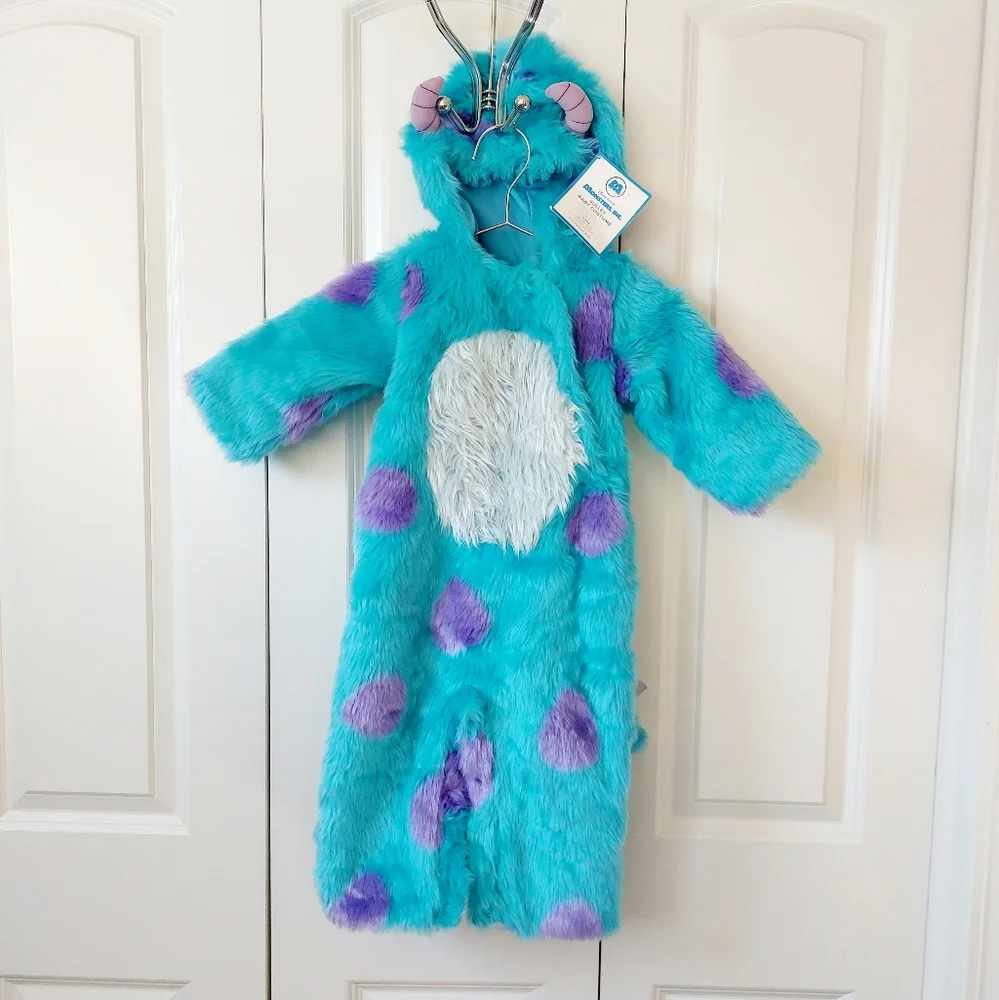 NWT Sulley Monsters Inc One Piece Costume 12-24m Pottery Barn Kids (no slippers)